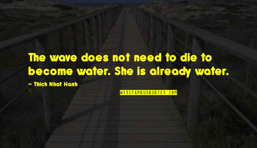 Thich Nhat Hanh Quotes By Thich Nhat Hanh: The wave does not need to die to