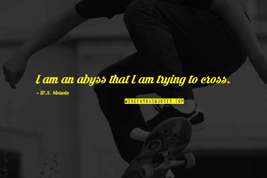Thieves Funny Quotes By W.S. Merwin: I am an abyss that I am trying Thieves Funny Quotes By W.S. Merwin: I am an abyss that I am trying