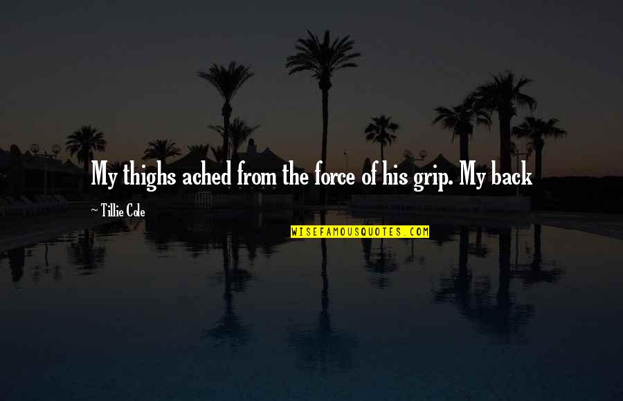 Thighs Quotes By Tillie Cole: My thighs ached from the force of his