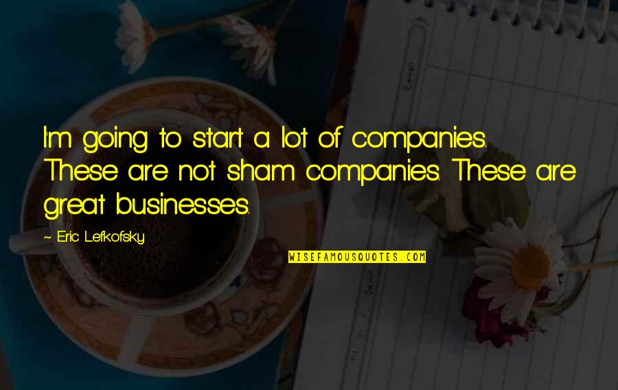 Thijssen Nijmegen Quotes By Eric Lefkofsky: I'm going to start a lot of companies. Thijssen Nijmegen Quotes By Eric Lefkofsky: I'm going to start a lot of companies.