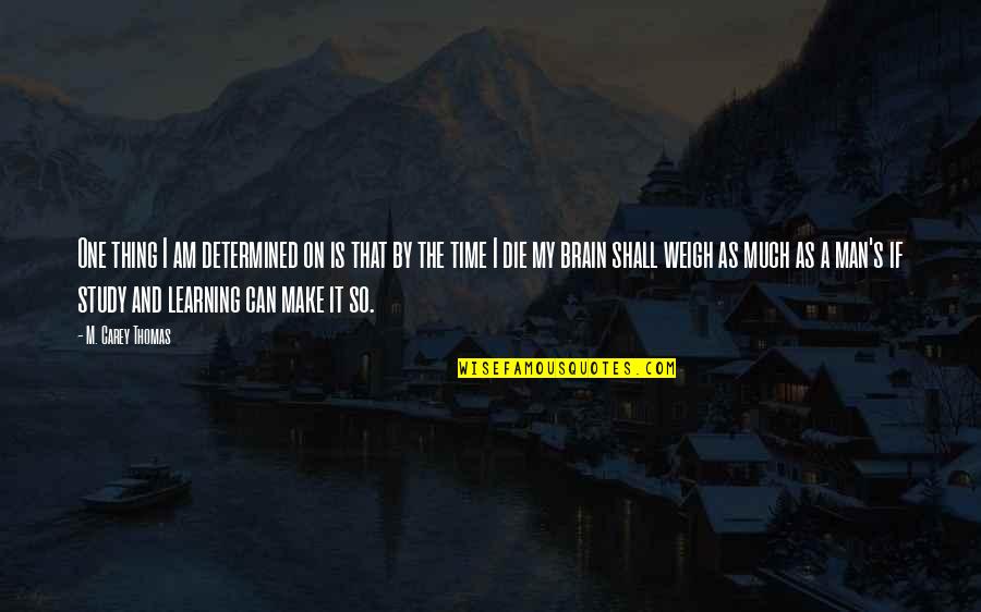 Thing One Thing 2 Quotes By M. Carey Thomas: One thing I am determined on is that