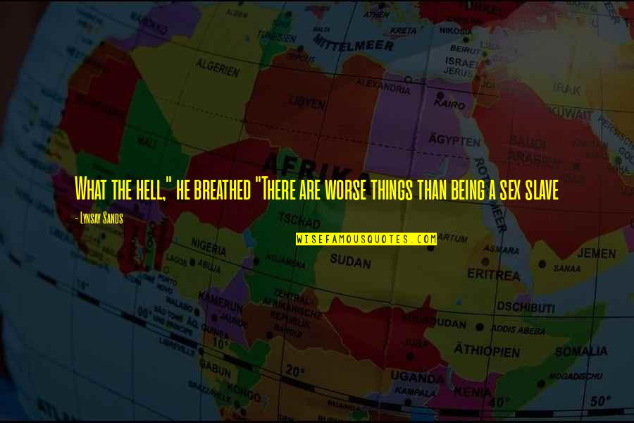 Things Being Worse Quotes By Lynsay Sands: What the hell," he breathed "There are worse
