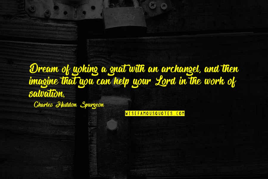 Things Go Wrong Funny Quotes By Charles Haddon Spurgeon: Dream of yoking a gnat with an archangel,