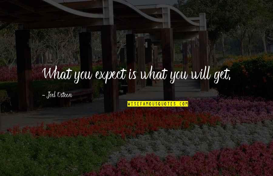 Things Happen At The Right Time Quotes By Joel Osteen: What you expect is what you will get.