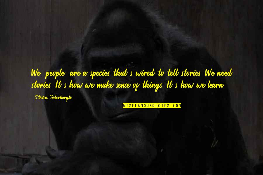 Things Make Sense Quotes By Steven Soderbergh: We [people] are a species that's wired to