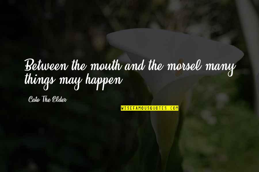 Things May Happen Quotes By Cato The Elder: Between the mouth and the morsel many things