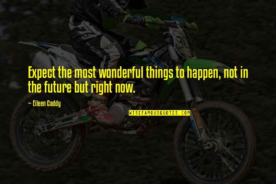 Things To Happen Quotes By Eileen Caddy: Expect the most wonderful things to happen, not