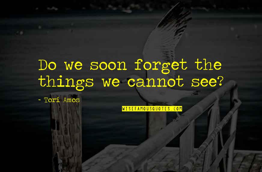 Things We Cannot See Quotes By Tori Amos: Do we soon forget the things we cannot