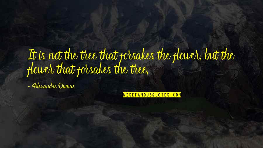 Thingsi Quotes By Alexandre Dumas: It is not the tree that forsakes the