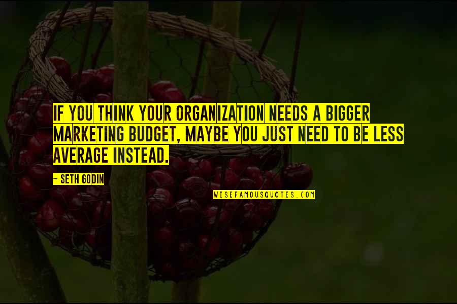 Think Bigger Quotes By Seth Godin: If you think your organization needs a bigger