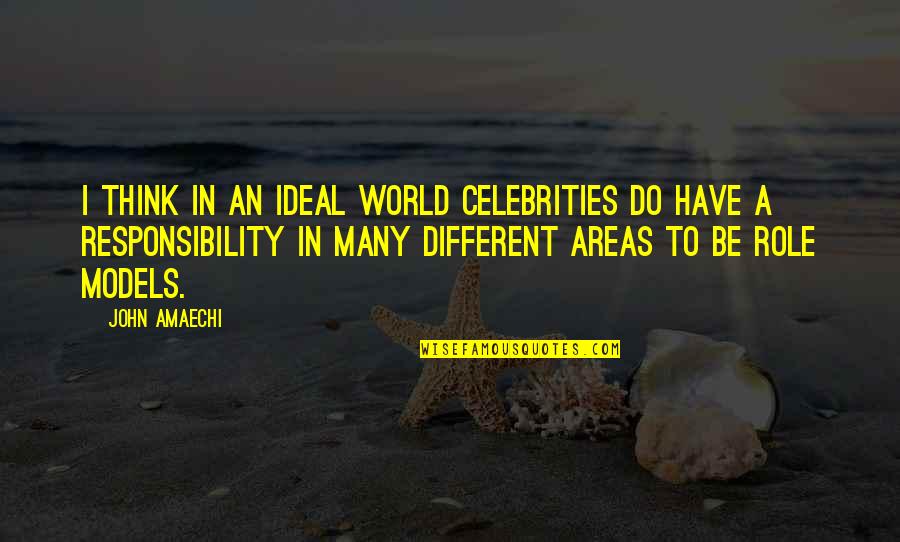 Think Different Quotes By John Amaechi: I think in an ideal world celebrities do