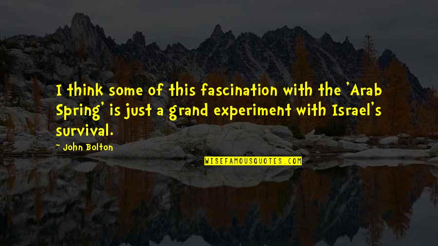 Think Spring Quotes By John Bolton: I think some of this fascination with the