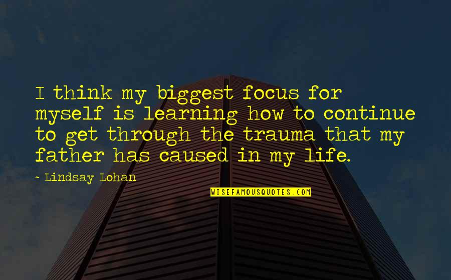 Think Through Learning Quotes By Lindsay Lohan: I think my biggest focus for myself is