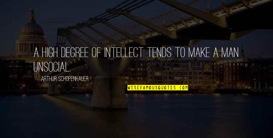 Thinkbelt Quotes By Arthur Schopenhauer: A high degree of intellect tends to make