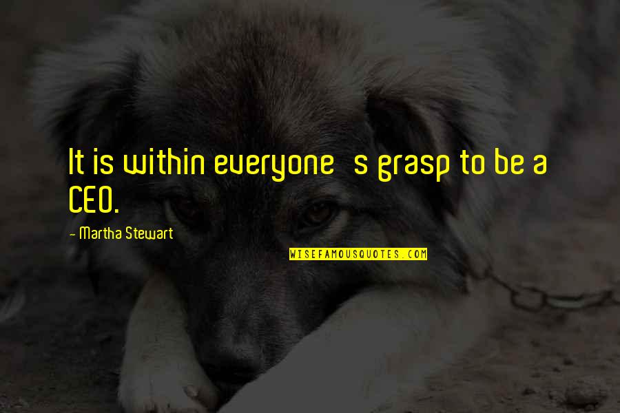 Thinking About Someone And Smiling Quotes By Martha Stewart: It is within everyone's grasp to be a