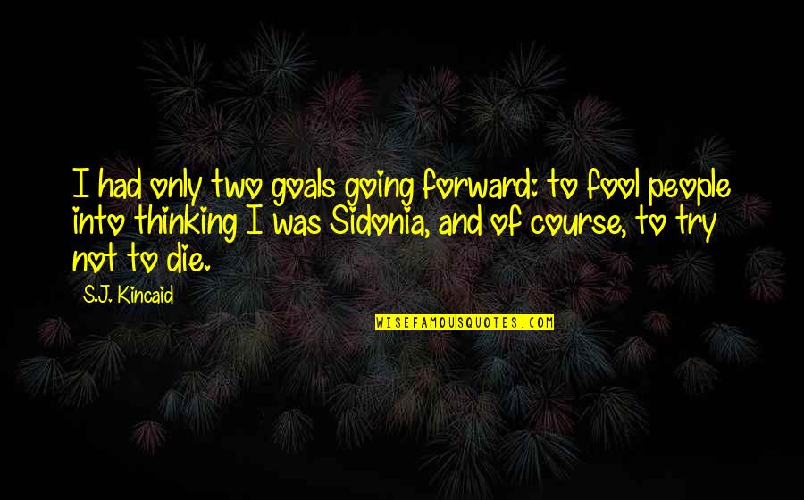 Thinking Forward Quotes By S.J. Kincaid: I had only two goals going forward: to