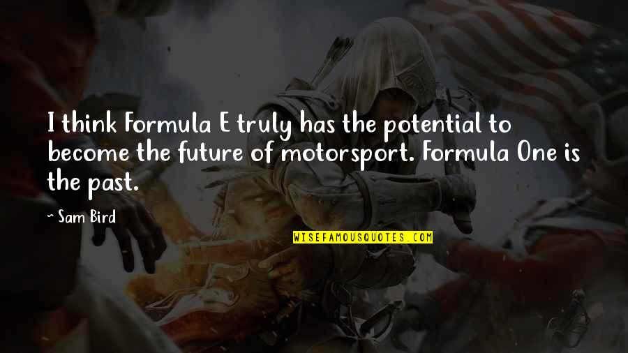 Thinking Of The Past Quotes By Sam Bird: I think Formula E truly has the potential