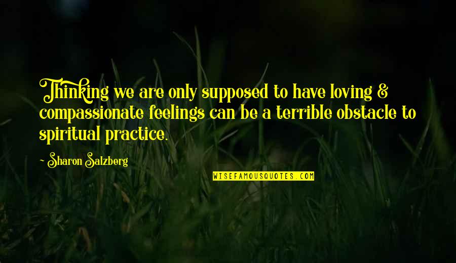 Thinking Of You Loving You Quotes By Sharon Salzberg: Thinking we are only supposed to have loving
