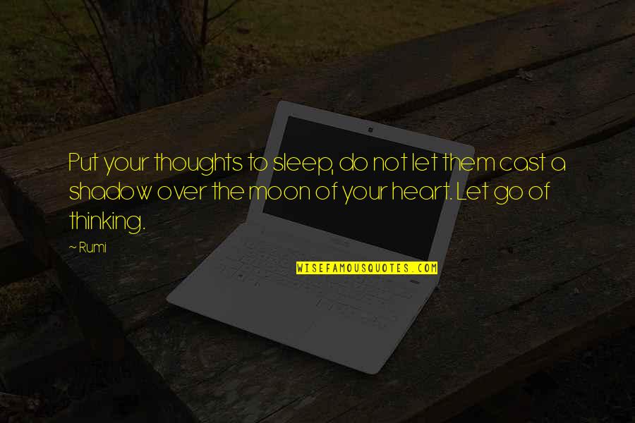 Thinking Too Much To Sleep Quotes By Rumi: Put your thoughts to sleep, do not let