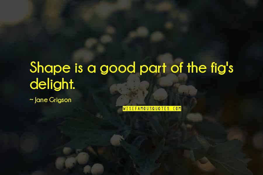 Third Eye Enlightenment Quotes By Jane Grigson: Shape is a good part of the fig's