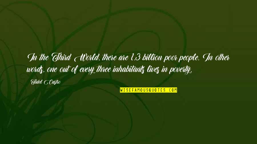 Third World Poverty Quotes By Fidel Castro: In the Third World, there are 1.3 billion