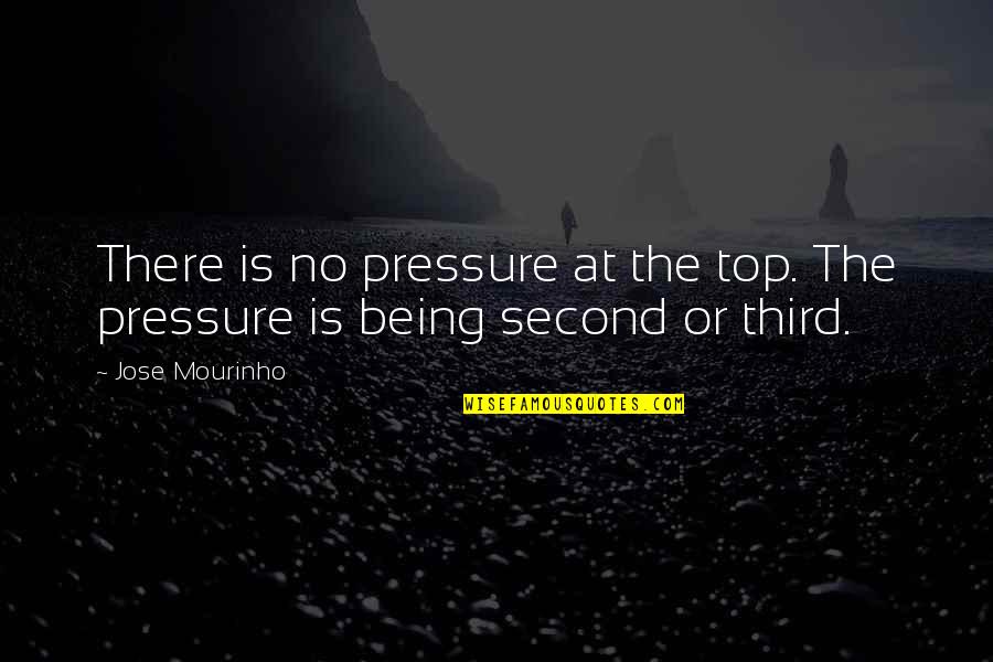 Thirds Quotes By Jose Mourinho: There is no pressure at the top. The
