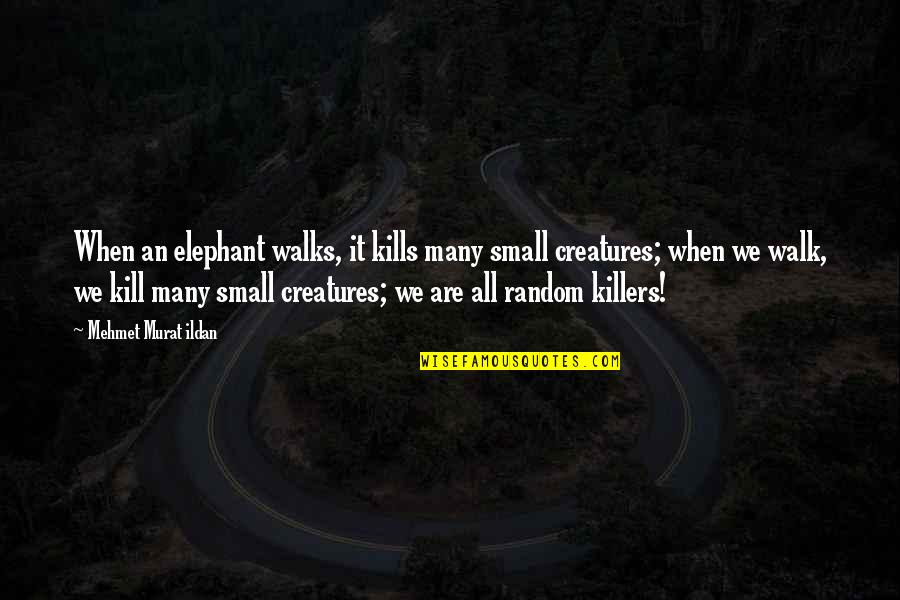 Thirty Something Quotes By Mehmet Murat Ildan: When an elephant walks, it kills many small