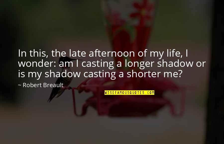 This Is My Life Quotes By Robert Breault: In this, the late afternoon of my life,