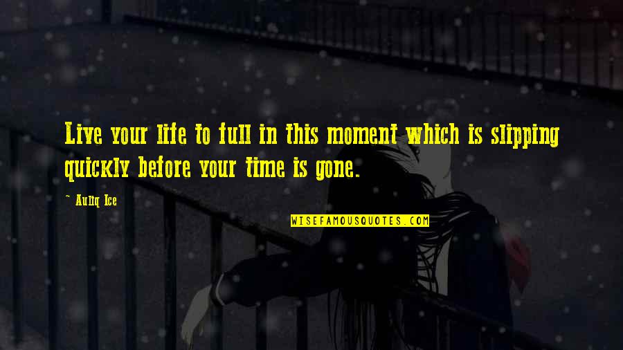 This Moment In Time Quotes By Auliq Ice: Live your life to full in this moment