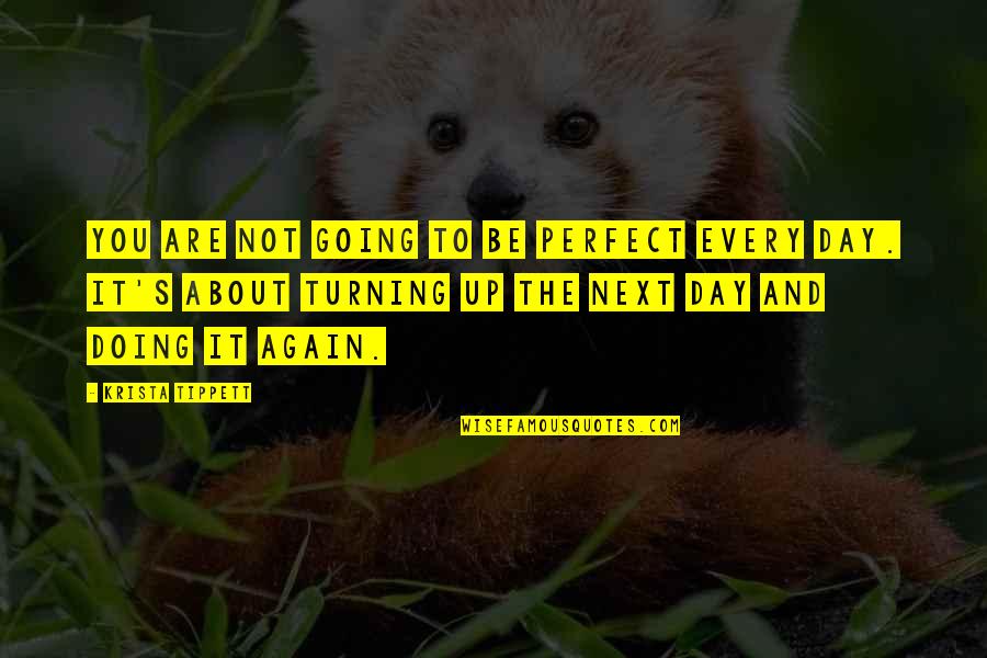 This Perfect Day Quotes By Krista Tippett: You are not going to be perfect every