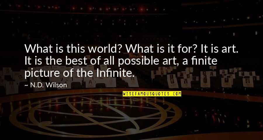This Picture Quotes By N.D. Wilson: What is this world? What is it for?