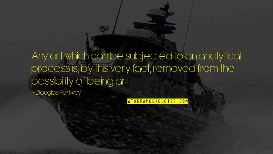 Thisuri Wanniarachchi Quotes By Douglas Portway: Any art which can be subjected to an