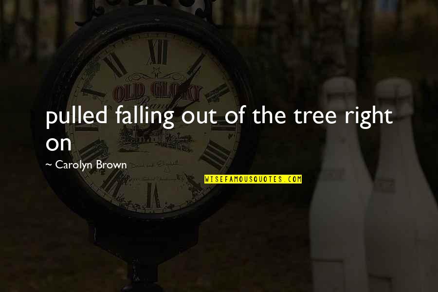 Thodoris Marosoulis Quotes By Carolyn Brown: pulled falling out of the tree right on