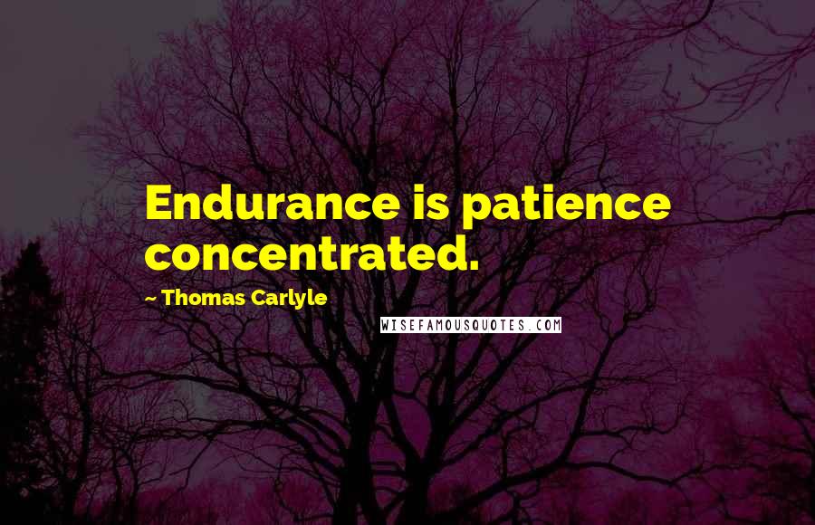Thomas Carlyle quotes: Endurance is patience concentrated.