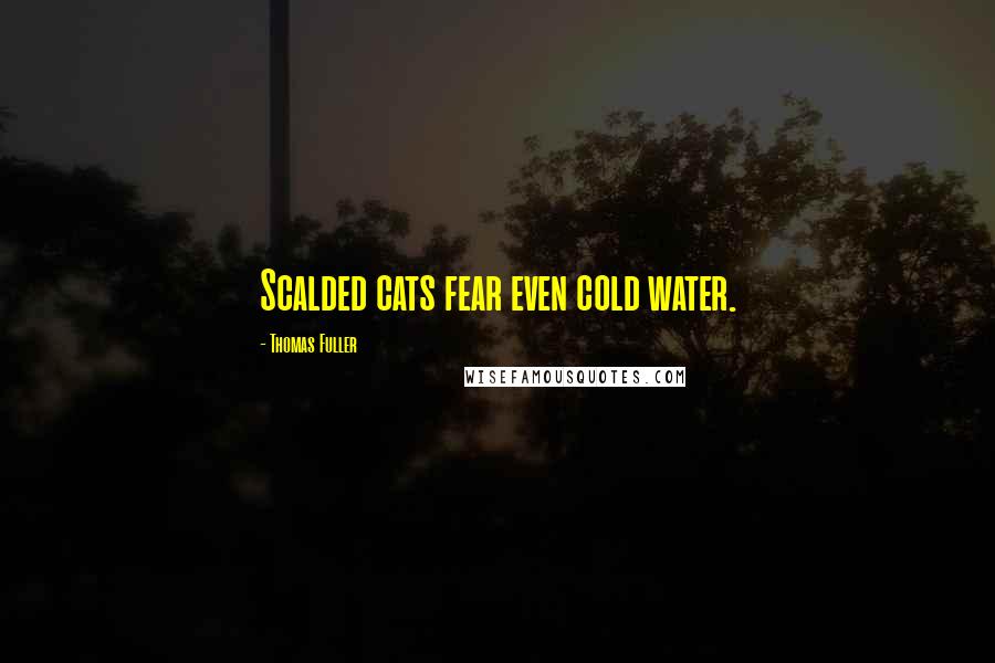 Thomas Fuller quotes: Scalded cats fear even cold water.