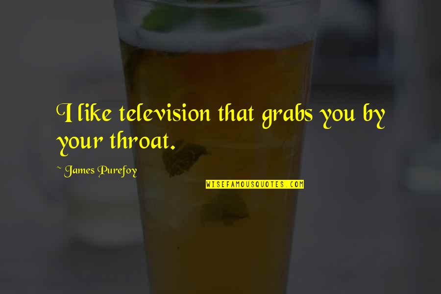 Thomas Hora Quotes By James Purefoy: I like television that grabs you by your