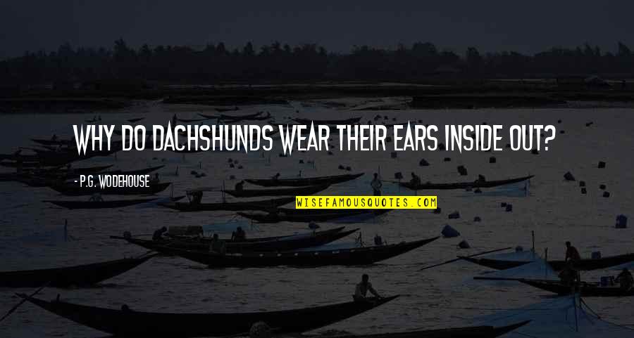 Thomas Jefferson Small Government Quotes By P.G. Wodehouse: Why do dachshunds wear their ears inside out?
