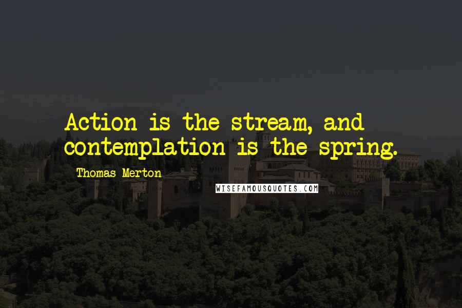 Thomas Merton quotes: Action is the stream, and contemplation is the spring.