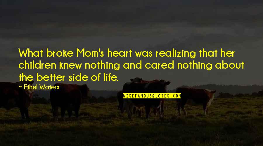Thordarson Power Quotes By Ethel Waters: What broke Mom's heart was realizing that her Thordarson Power Quotes By Ethel Waters: What broke Mom's heart was realizing that her