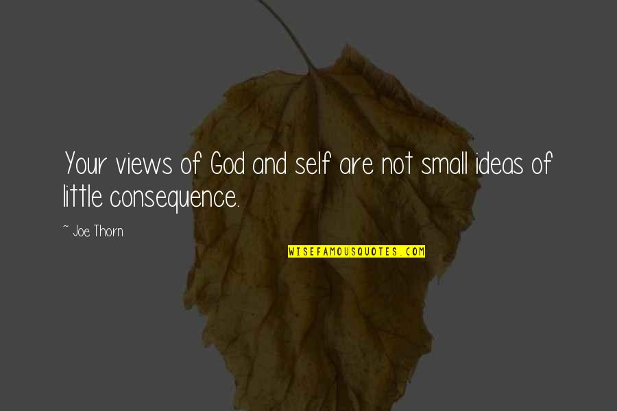 Thornbush Quotes By Joe Thorn: Your views of God and self are not