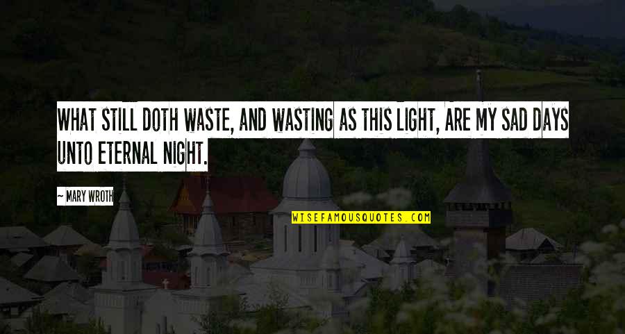Those Sad Days Quotes By Mary Wroth: What still doth waste, and wasting as this