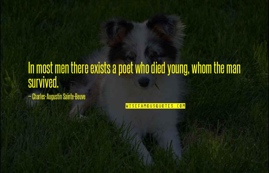 Those Who Died Too Young Quotes By Charles-Augustin Sainte-Beuve: In most men there exists a poet who
