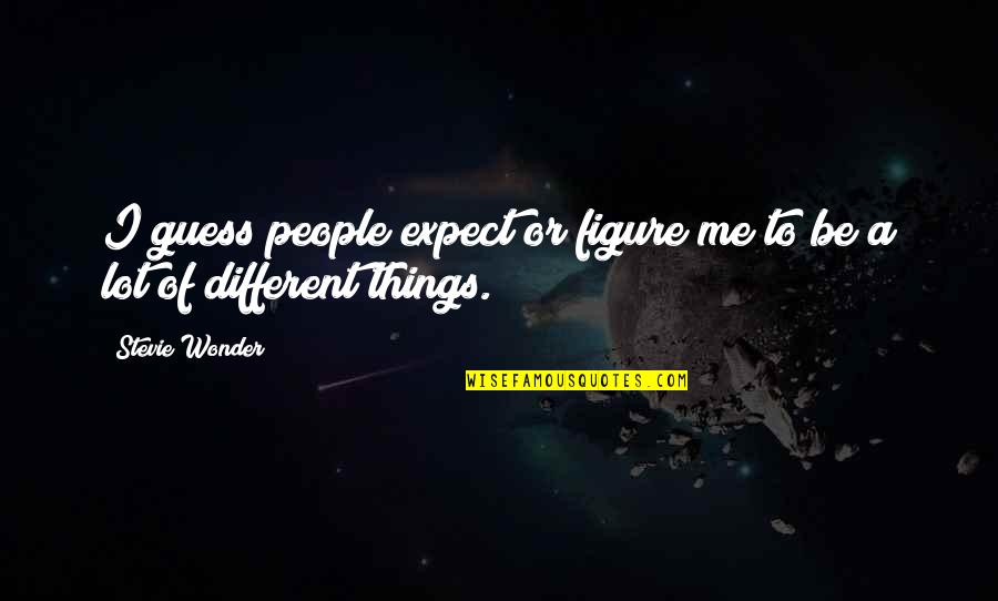Thought Provocative Quotes By Stevie Wonder: I guess people expect or figure me to