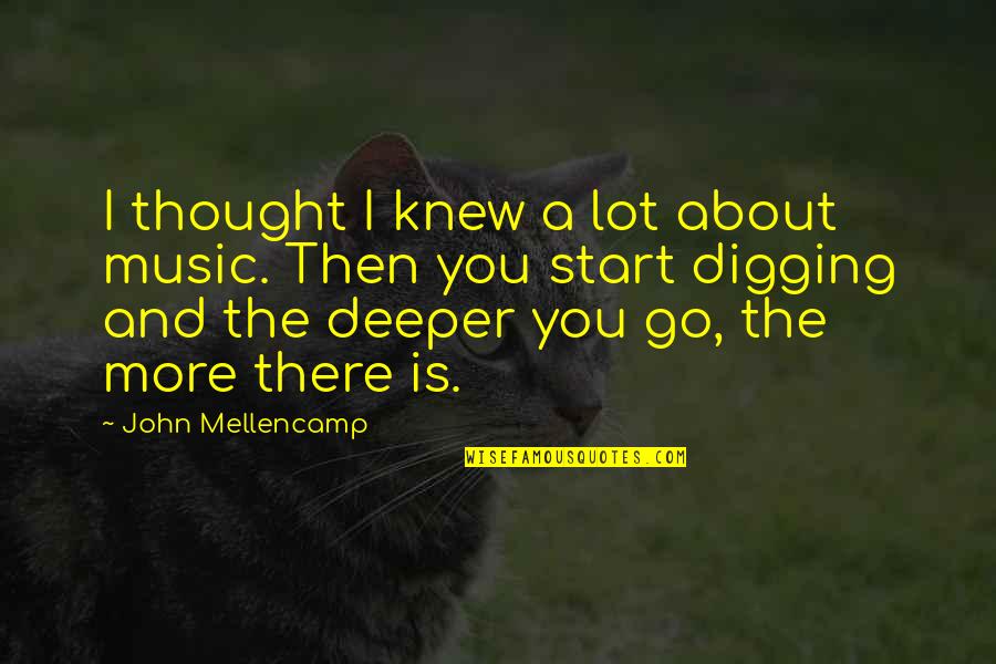 Thought You Quotes By John Mellencamp: I thought I knew a lot about music.