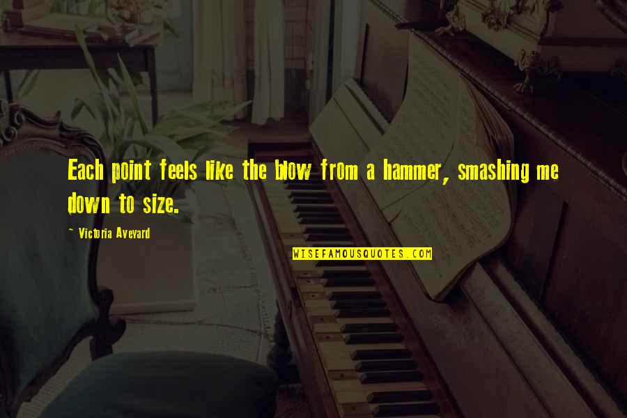 Thoughtform Pittsburgh Quotes By Victoria Aveyard: Each point feels like the blow from a Thoughtform Pittsburgh Quotes By Victoria Aveyard: Each point feels like the blow from a