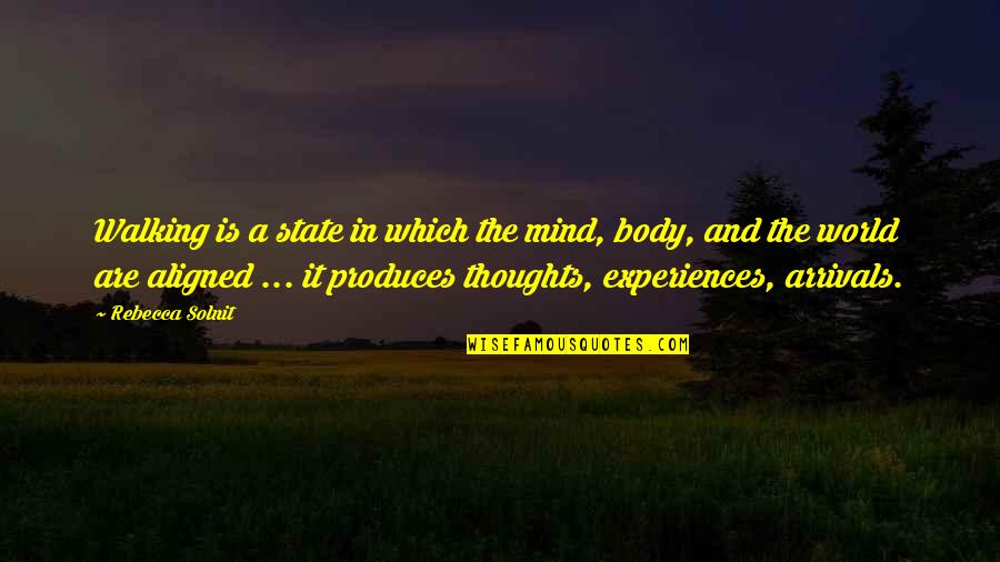 Thoughts And The Mind Quotes By Rebecca Solnit: Walking is a state in which the mind,