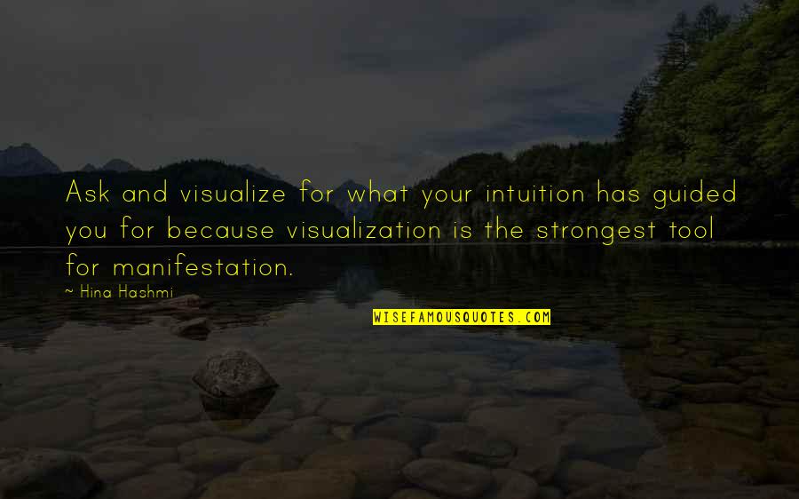 Thoughts Become Things Quotes By Hina Hashmi: Ask and visualize for what your intuition has