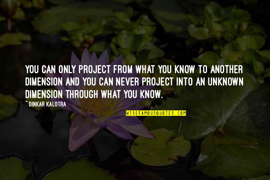 Thoughts Of The Mind Life Quotes By Dinkar Kalotra: You can only project from what you know Thoughts Of The Mind Life Quotes By Dinkar Kalotra: You can only project from what you know