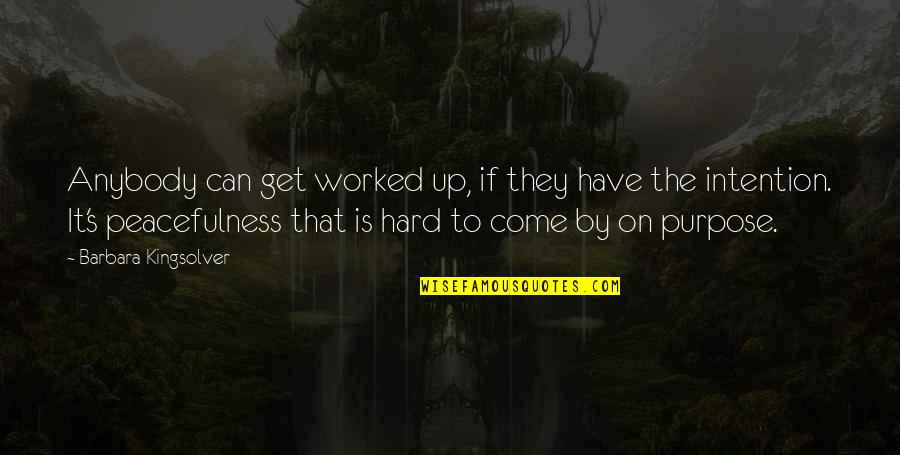 Thougthfulness Quotes By Barbara Kingsolver: Anybody can get worked up, if they have