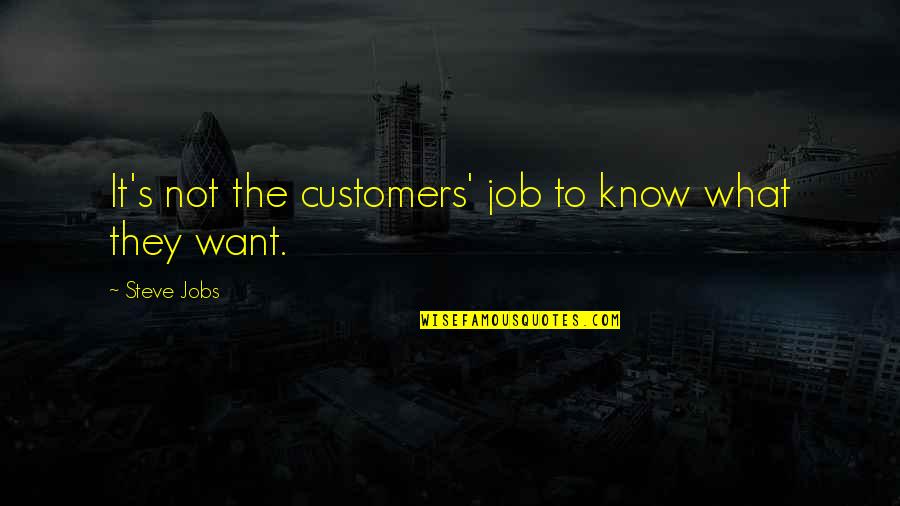 Thousand Miles Away Love Quotes By Steve Jobs: It's not the customers' job to know what